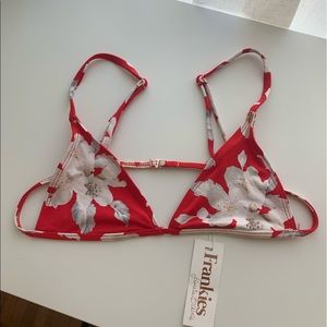 Frankie’s Bikini red floral top